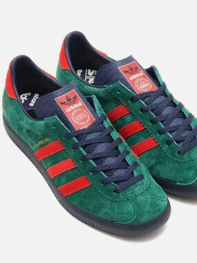 NEW Adidas Gazelle BlackBurn Edition Green Red Mens Size 13.5 US 48 2/3 EUR 13UK